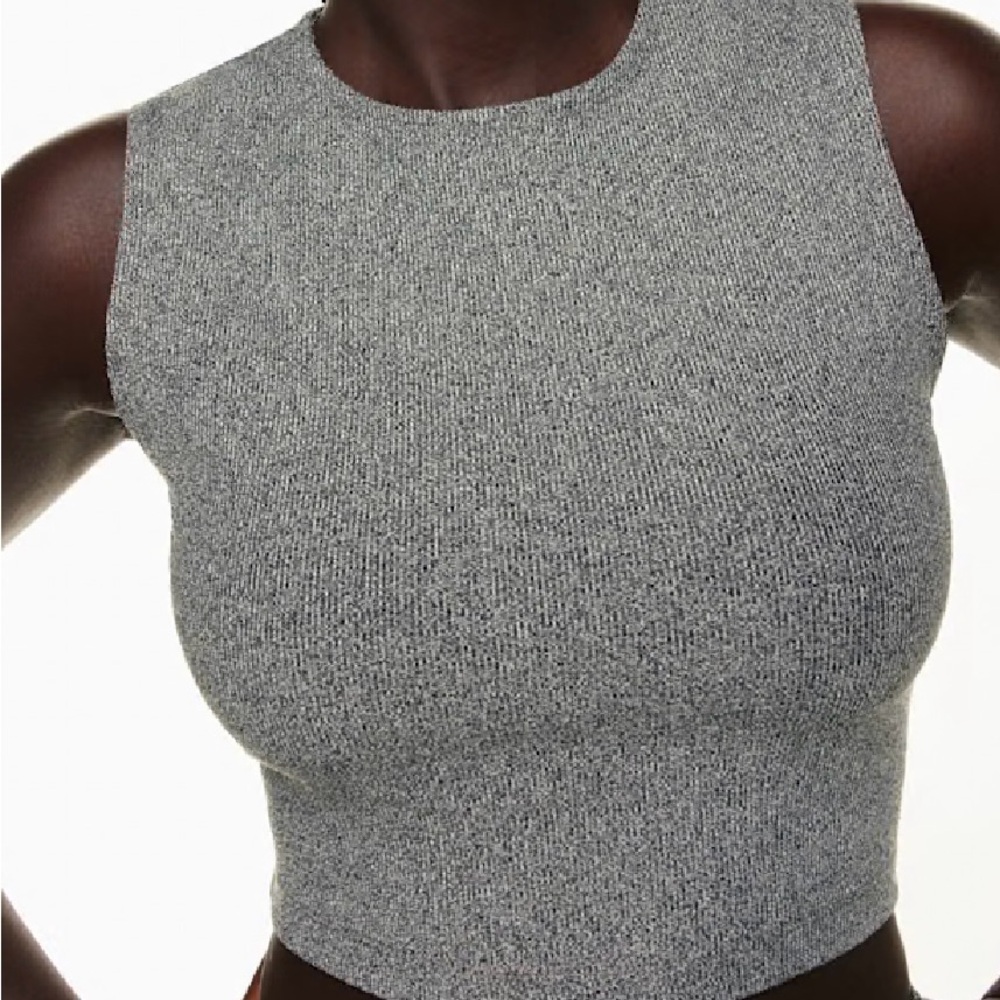 TNA Heather Gray Crop Top